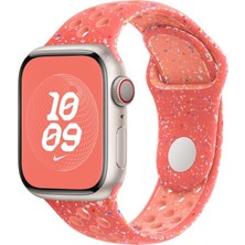 MobaxAksesuar Apple Watch 10 42mm - 38/40/41mm Kordon 2023 Point Nike Silikon Strap Kayış 2/3/4/5/6/se/7/8/9