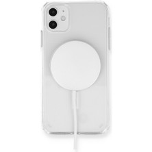 HappyCase Apple iPhone 11 Kılıf Magsafe Şeffaf Silikon Kılıf