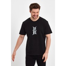 Uomo Park 2310 Relax Kalıp Özel Koleksiyon Baskılı Casual T-Shirt