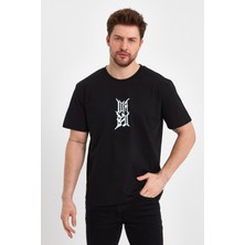 Uomo Park 2310 Relax Kalıp Özel Koleksiyon Baskılı Casual T-Shirt