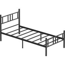 Mobpazar Metal Karyola, Akın Metal Karyola, 90X200 cm Siyah, Ferforje Karyola