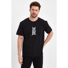 Uomo Park 2310 Relax Kalıp Özel Koleksiyon Baskılı Casual T-Shirt