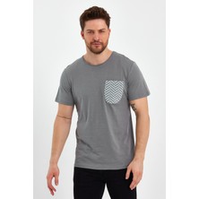 Uomo Park 2601 Cep Baskı  Detaylı Relax T-Shirt