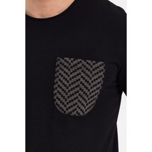 Uomo Park 2601 Cep Baskı  Detaylı Relax T-Shirt