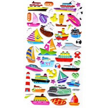 Limmy Sticker Kabartmalı Stiker Defter, Planlayıcı Etiket (LBU-005) - 17X9 cm - Gemi