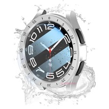 SPHONE Samsung Galaxy Watch 6 Classic 43MM Ekran Camlı Kasa Koruyucu 360 Tam Koruma Sport Rakamlı Kadran