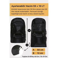 Pastimore Ortopedik Konfor Modeli Büyük Boy Çok Gözlü Seyahat Spor Dağcı Kamp Bölmeli Outdoor Sırt Çantası