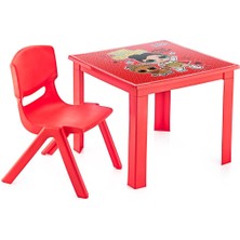 Fiore LoL Çocuk Masa Sandalye Takımı Kırmızı H40 1-3 Yaş İçin