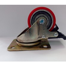 İMTEK DÖKÜM ÜSTÜ POLİÜRETAN FRENLİ TEKERLEK ÇAP:80MM