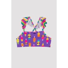 Penti Kız Çocuk Dondurm Desenli Halter Bikini Takımı