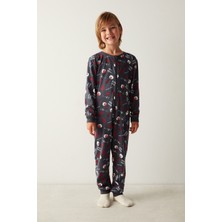 Penti Erkek Çocuk Anime Desenli Antrasit Tulum