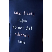 Penti Slogan Baskılı Termal Tişört Pijama Üstü