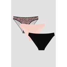 Penti Wild Dream 3lü Slip Renkli Yumuşak Dokulu Pamuklu Kadın Külot Rahat Tasarım