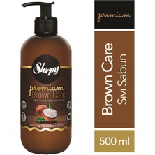 Sleepy Sıvı Sabun Premium 500ml Brown Care Seri (Doğal Badem/Hindistan Cevizi/Argan) (12 Li Set)