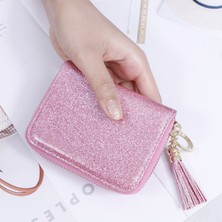 Breeze Kadın Küçük Kredi Kartı Cüzdanı Simli Pembe (Yurt Dışından)