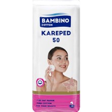 Bambino Cotton Kare Makyaj Temizleme Pamuğu 250 Adet (5pk*50)