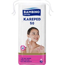 Bambino Cotton Kare Makyaj Temizleme Pamuğu 150 Adet (3pk*50)