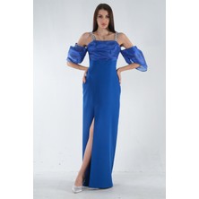 Feminist Saks  Kolları Şifon Yırtmaçlı Abiye 9705139.26