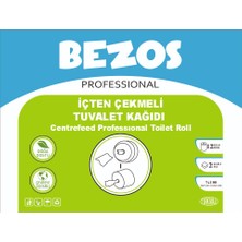 Bezos Professıonal Mini Cimri Içten ÇekmeliTuvalet Kağıdı 12 Rulo x 4 Adet