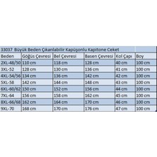 Eslina 33037  Büyük Beden Çıkarılabilir Kapüşonlu Kapitone Ceket-Bej