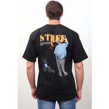 Sar-Esh Grafiti Stree Baskılı Oversize T-Shirt