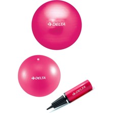 Delta 65 cm Pilates Topu 25 cm Mini Denge Topu Ve Pompası Seti