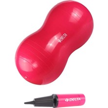 Delta Fıstık Şekilli Fuşya Pilates Topu + Pilates Topu Pompası