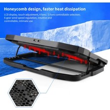 Ecoyom S18 Ayarlanabilir 4 Fanlı Laptop Soğutucu Fan LED Işıklı Bilgisayar Standı Stant Notebook Cooler