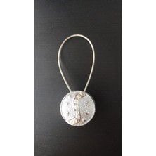 Shushu Design Perde Tokası Mıknatıslı Perde Tokası Taşlı Gümüş Perde Tokası 2 ADET