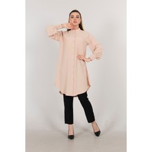 Feminist Camel Kol Ucu Fırfırlı Gömlek Tunik 44510291.09