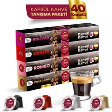 Anisah Coffee Kapsül Kahve Seti Nespresso Uyumlu 4 x 10'lu Bolivar Genoa Romeo ve Extra Aroma