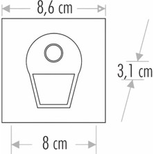 Cata 1W Sensörlü Ledli Koridor Arm.siyah Kasa(Gün)