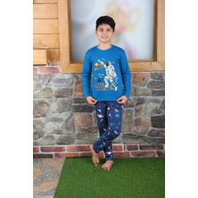 Vitmo Uzun Kollu Erkek Çocuk Pijama Takımı Space Basketball