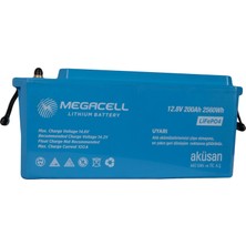 Megacell 12.8V 200AH Lifepo4 Lityum Demir Fosfat Akü  200 A Amper 12 V Volt Lifepo4 Akü