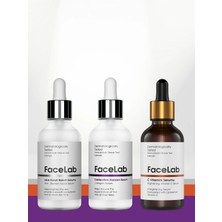 Facelab 3'lü Cilt Bakım Seti - C Vitamini Serumu + Kolajen Serumu + Leke Karşıtı Serum