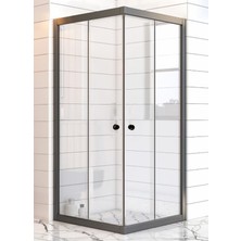 Durul Duşakabin Kare Siyah Profil Şeffaf Cam