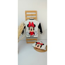 HaanBebe Kız Çocuk Minnie Mouse Baskılı Kolej Ceket