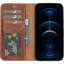 Case Street Casestreet Apple iPhone 15 Plus Kılıf Hakiki Deri Cüzdan Gizli Mıktanıslı Kartivizitli Siyah