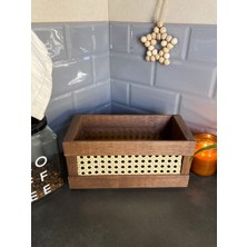 Home Art Nova Rattan Ahşap Sepet Banyo Düzenleyici Sepet Dekoratif Sepet Modern Organizer