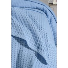 Mulberry Havuzlu Pike Örgü Battaniyesi %100 Pamuk Kalın Iplik Ev Dekorasyonu Tek Kişilik 170*240