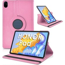 Dlrcase Huawei Honor X8 Pro 11.5' Kılıf Kapaklı Standlı 360 Dönebilen Koruma Dn1 Açık Pembe