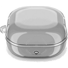 Dlrcase Samsung Galaxy Buds Fe Kılıf Transparan Kancalı Silikon SF14 Antrasit