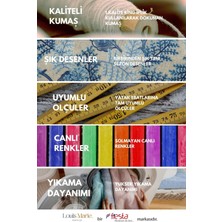 Louis Marie | Çift Kişilik | Pamuk| 4 Parça | Nevresim Takımı | Veins