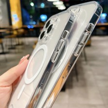 Gevrek Techs iPhone 13 ile Uyumlu Magsafe Özellikli Darbe Önleyici Şeffaf Kılıf