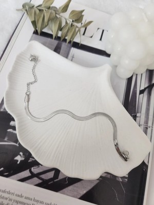 İtalyan Zincir, Çelik İtalyan Zinciri Bileklik, Unisex Gümüş İtalyan Zincir Bileklik