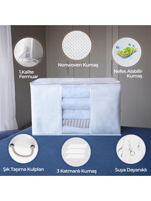 Cuty Home Cutyhome Ok Home Ev Tekstil Pencereli Beyaz Hurç-3'lü Set