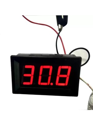 Endüstriyel Kırmızı LED Ekranlı 12V -50C/110 C Dijital Termometre