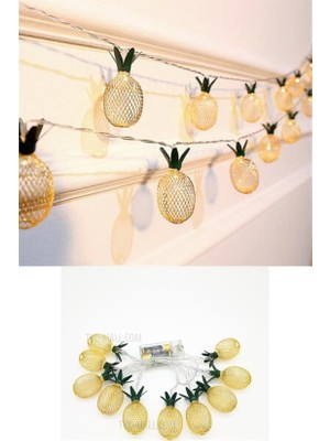 Aybastılı Dekoratif Pilli Pineapple Ananas Pilli Şerit LED Işık (1 Metre)