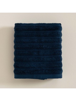 Chakra Waved Yüz Havlusu 50X80 cm Marin Mavi