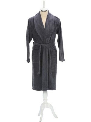 Özdilek Colourist Şal Yaka Bornoz L Beden Koyu Gri